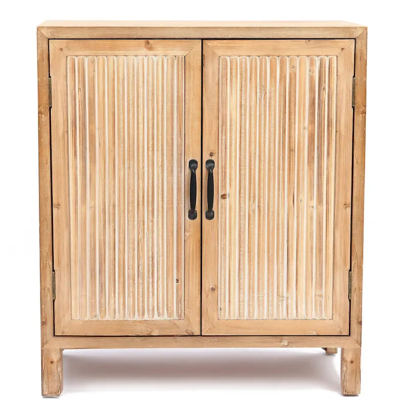 Farmhouse Style 2-Door Storage Cabinet with Shelves – Perfect for Living Room, Kitchen, or Entryway 3