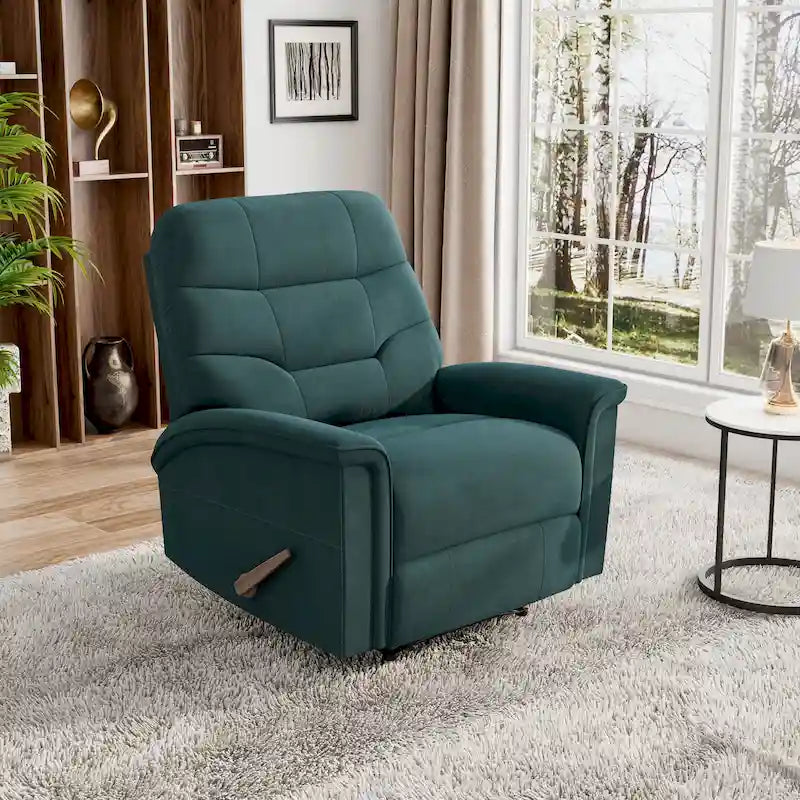 ProLounger Beck Space-Saving Medium Blue Microfiber Recliner 7
