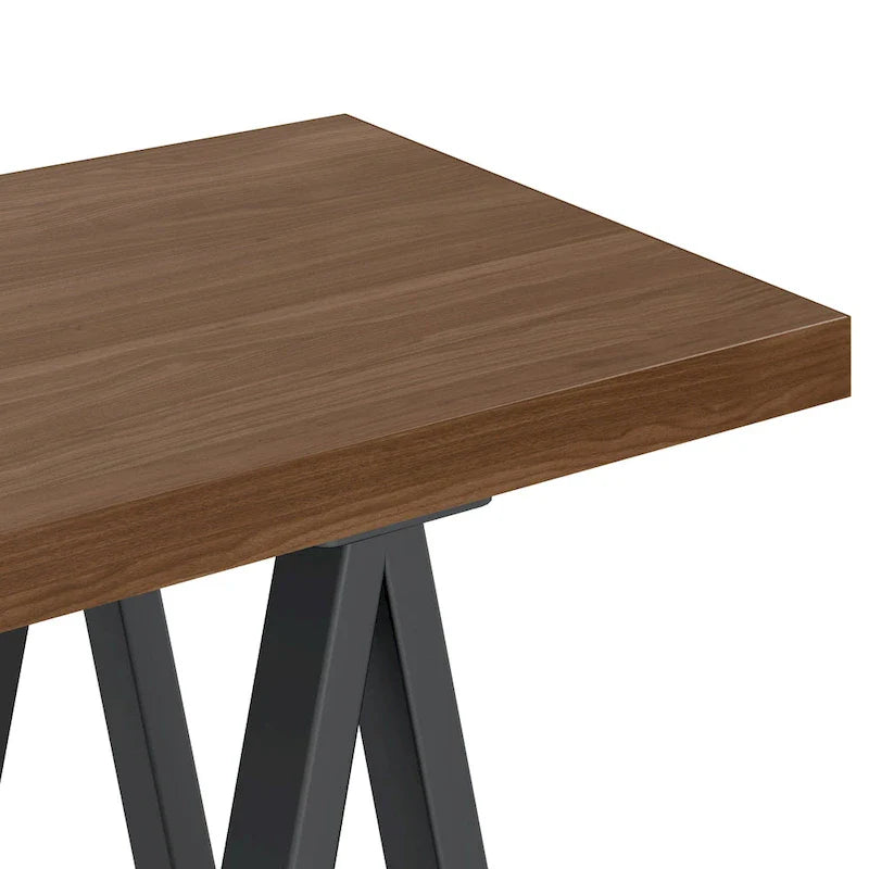 Hawkins 50-Inch Wide Modern Industrial Console Sofa Table in Solid Walnut Wood and Metal 3