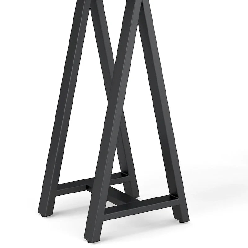 Hawkins 50-Inch Wide Modern Industrial Console Sofa Table in Solid Walnut Wood and Metal 4