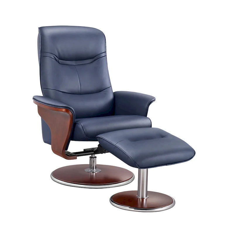Artiva USA Milano Recliner Chair and Ottoman Set 3