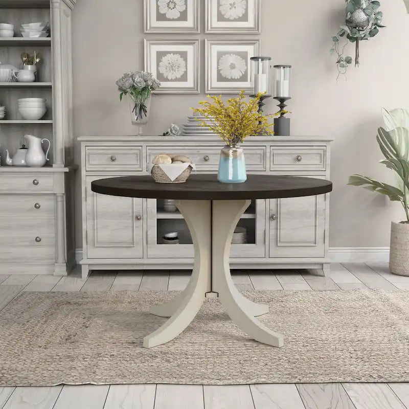 Joyfair Farmhouse 47-Inch White Wood Dining Table by Furniture of America 2