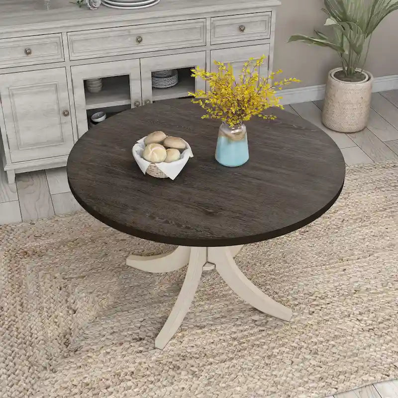 Joyfair Farmhouse 47-Inch White Wood Dining Table by Furniture of America 3
