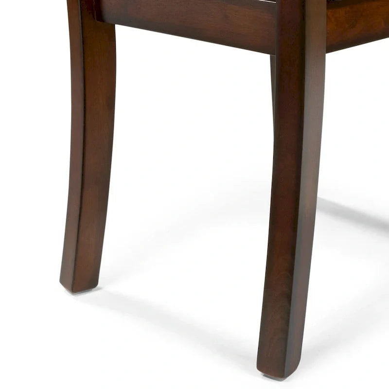 Set of 2 Paur Farmhouse Brown Wooden Dining Chairs by Furniture of America 3