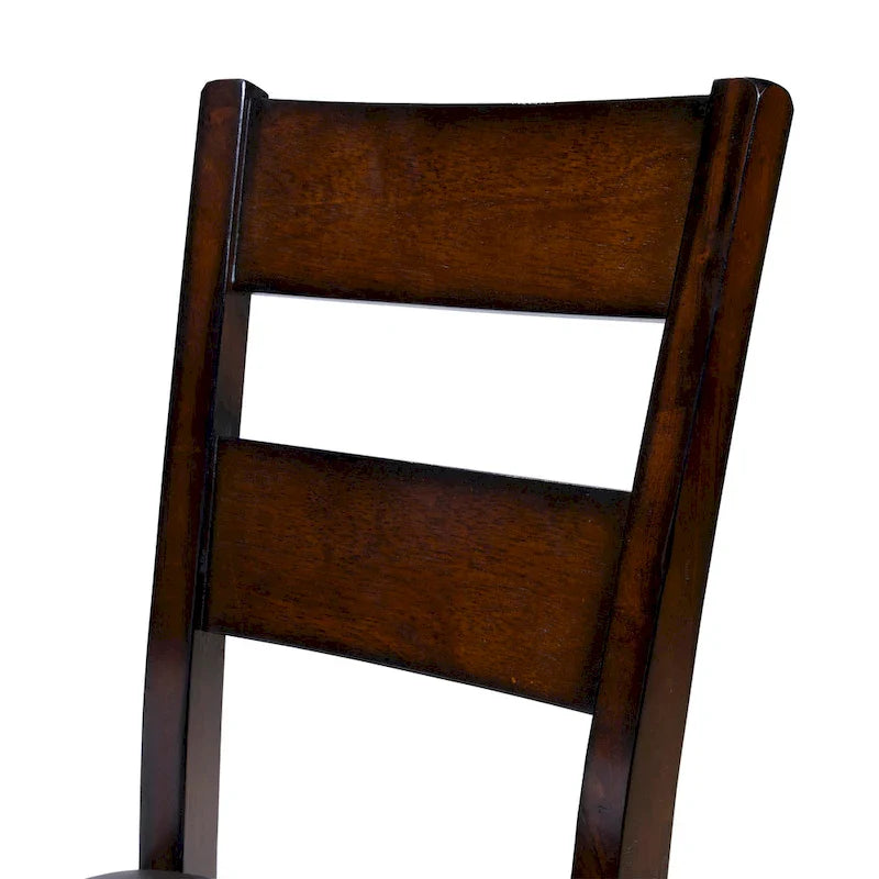 Set of 2 Paur Farmhouse Brown Wooden Dining Chairs by Furniture of America 4