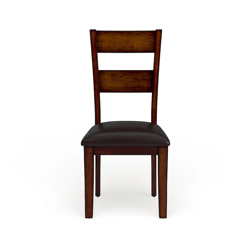 Set of 2 Paur Farmhouse Brown Wooden Dining Chairs by Furniture of America 7