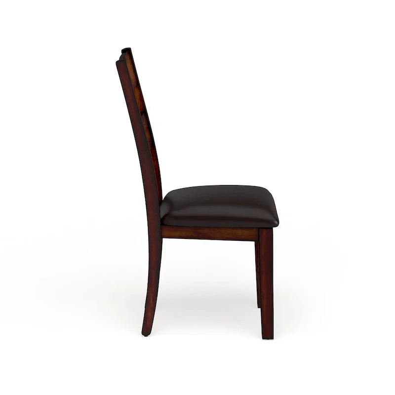 Set of 2 Paur Farmhouse Brown Wooden Dining Chairs by Furniture of America 8