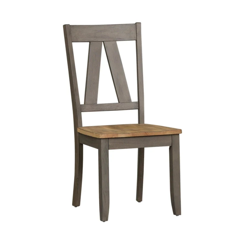 Lindsey Farm 7-Piece Trestle Table Set in Gray and Sandstone 7