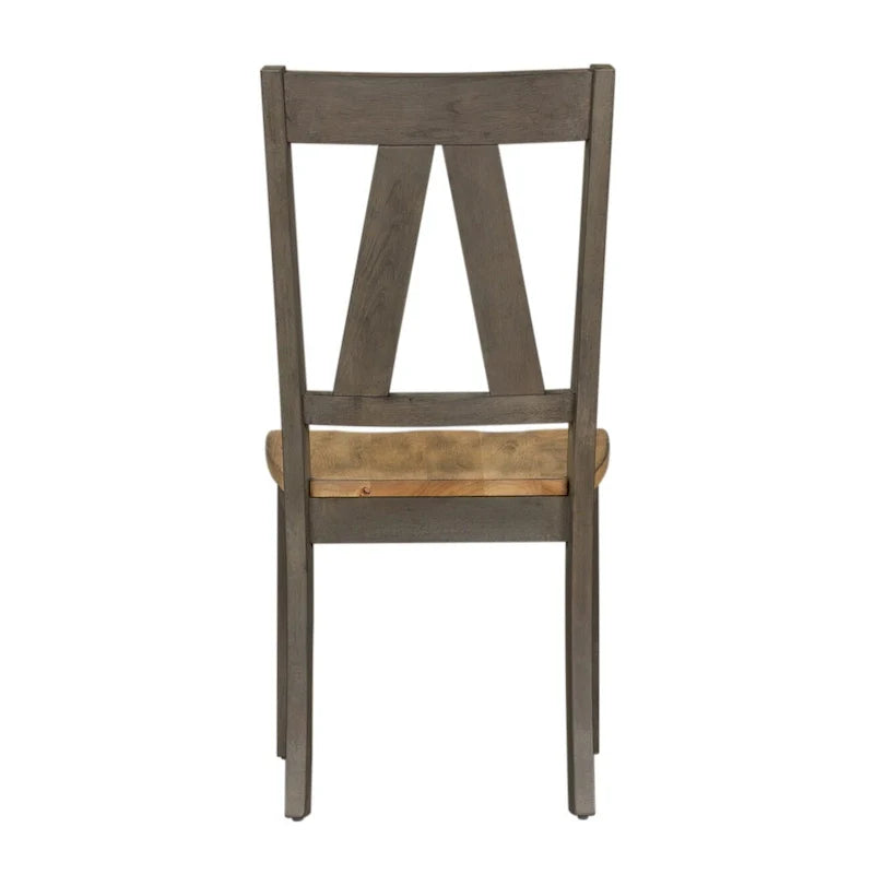 Lindsey Farm 7-Piece Trestle Table Set in Gray and Sandstone 10