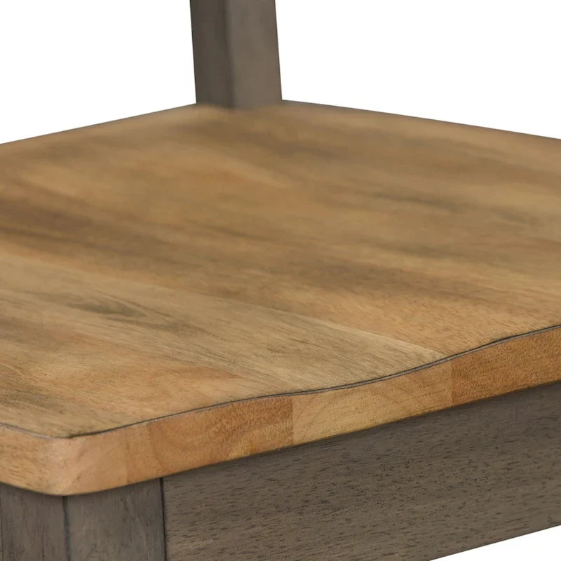 Lindsey Farm 7-Piece Trestle Table Set in Gray and Sandstone 11