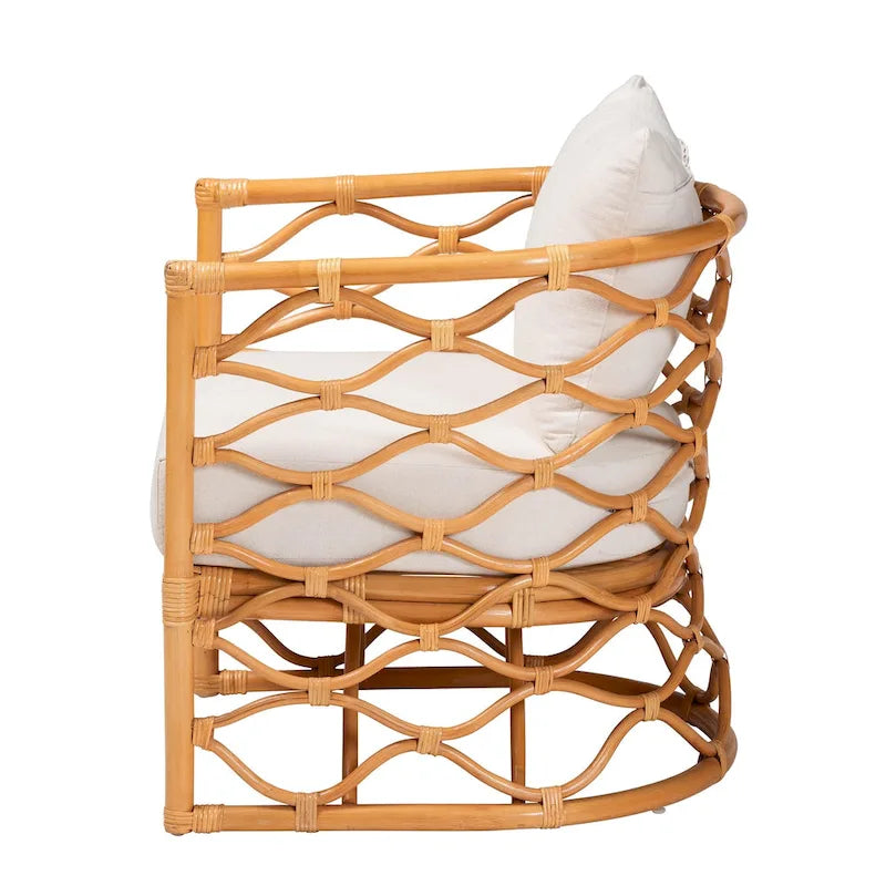 Acelynn Bohemian Honey Rattan Armchair 4