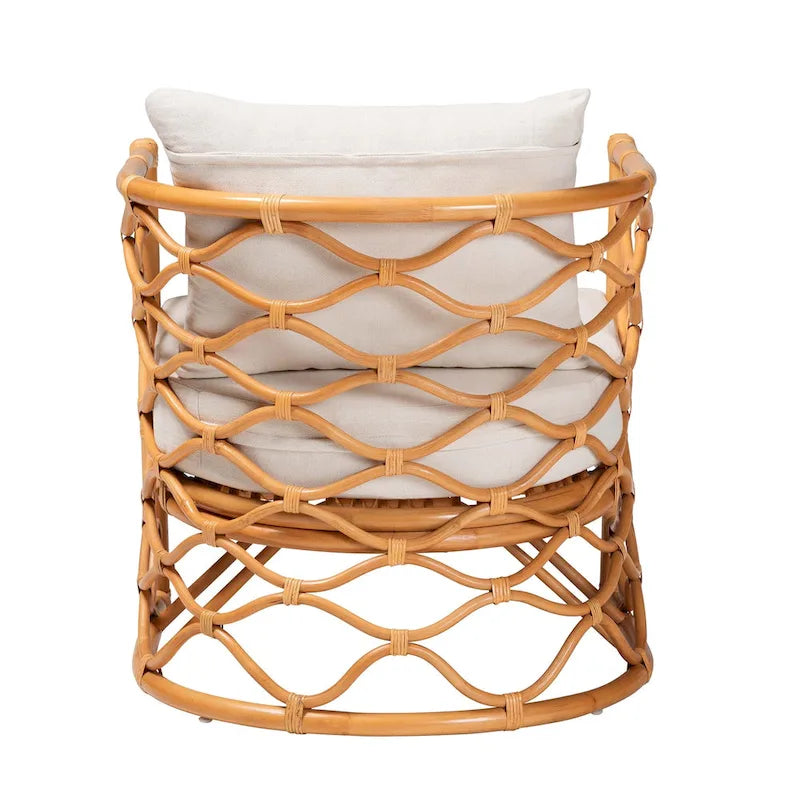 Acelynn Bohemian Honey Rattan Armchair 5