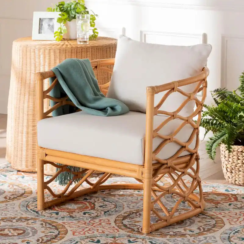 Acelynn Bohemian Honey Rattan Armchair 9