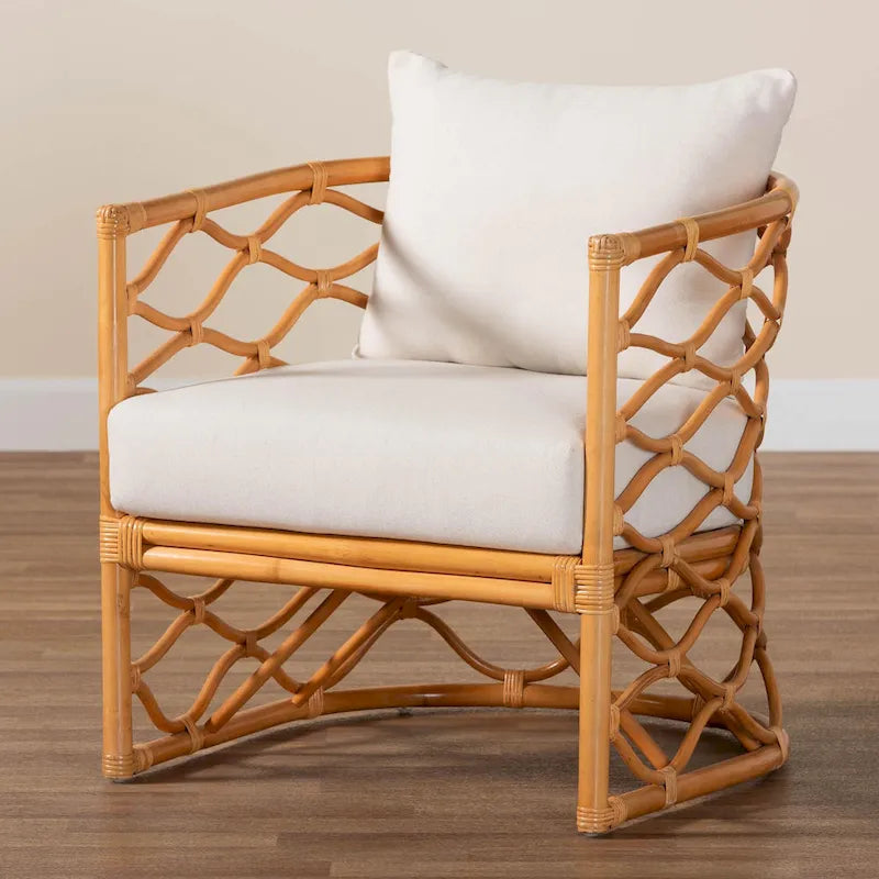 Acelynn Bohemian Honey Rattan Armchair 10