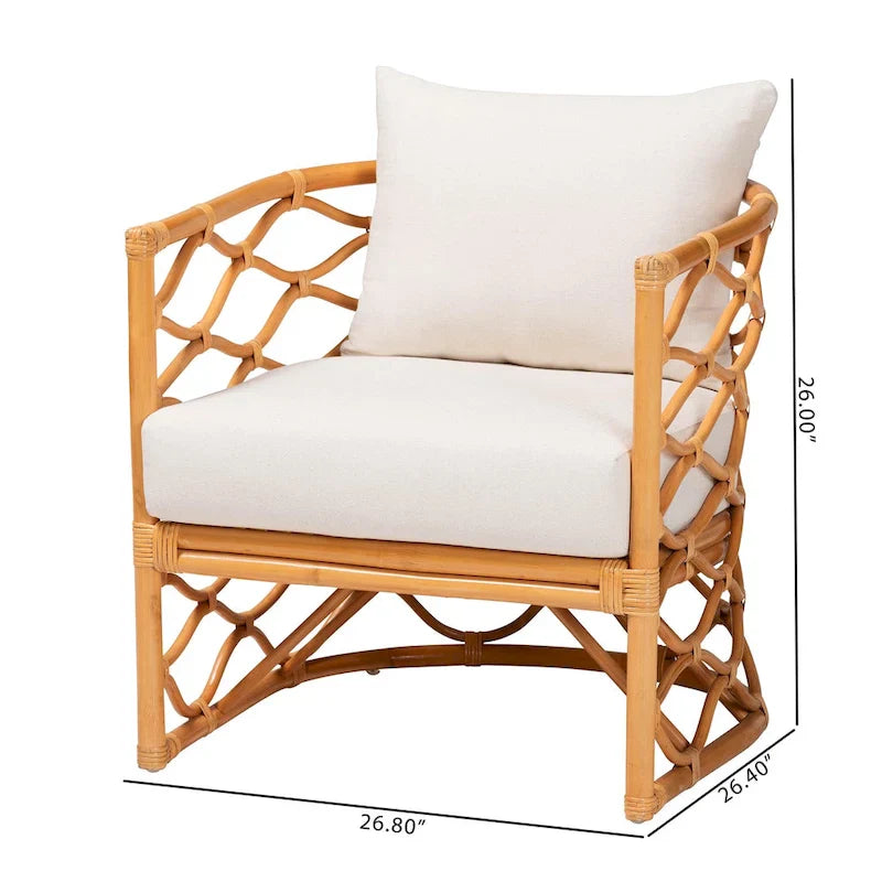 Acelynn Bohemian Honey Rattan Armchair 11