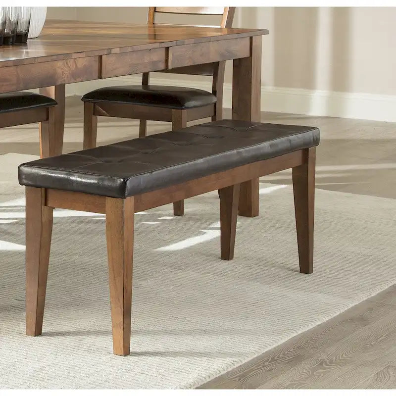 Kona Brandy Upholstered Backless Dining Bench 1
