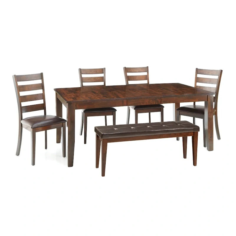 Kona Brandy Upholstered Backless Dining Bench 2