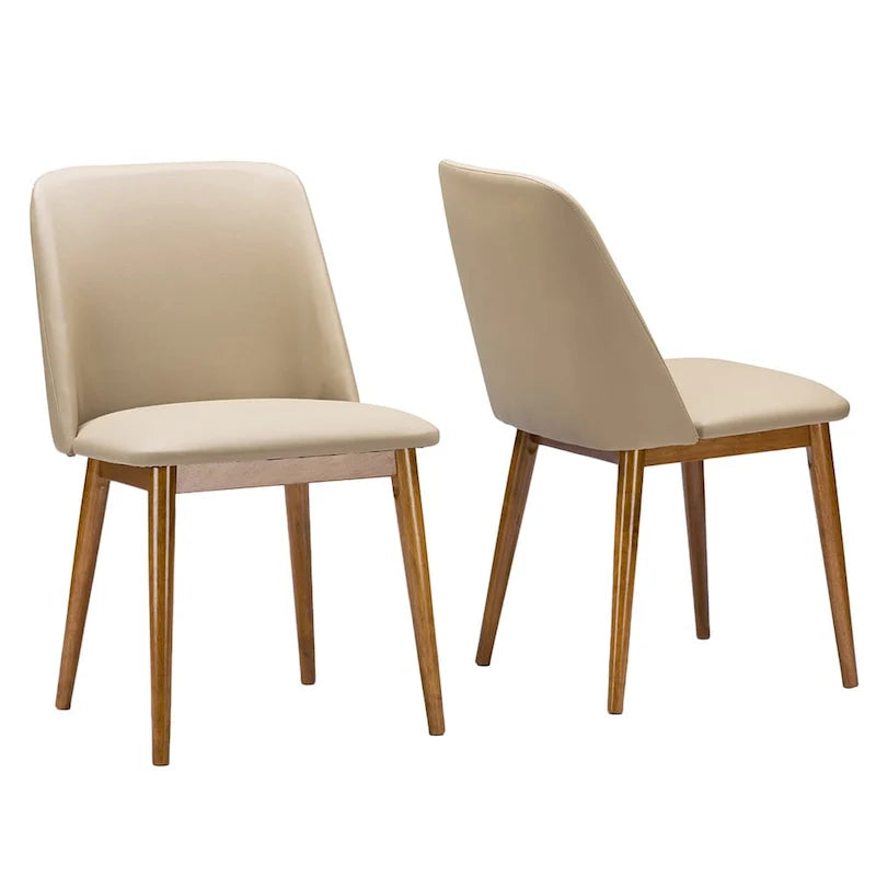 Pair of 2 Lavin Mid-Century Solid Wood Dining Chairs 2