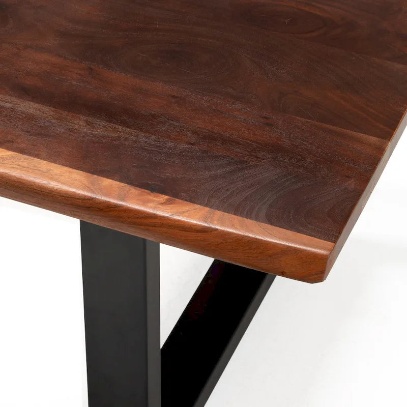 Modrest Taylor Contemporary Live Edge Wooden Dining Table 7