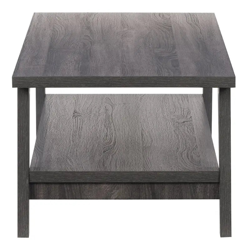Dark Grey Hollywood Coffee Table with Storage Shelf 3