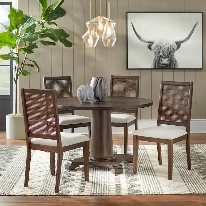 Set of 2 Westbury Solid Wood Cane Dining Chairs by Simple Living 5