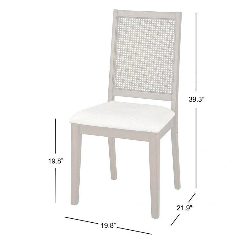 Set of 2 Westbury Solid Wood Cane Dining Chairs by Simple Living 6