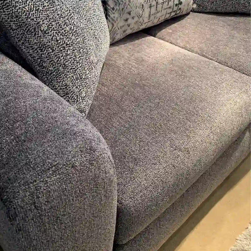 Roundhill Furniture Davoz 2-Piece Living Room Set: Sofa and Loveseat in Tori Slate 5
