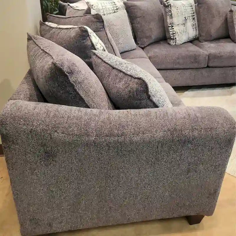 Roundhill Furniture Davoz 2-Piece Living Room Set: Sofa and Loveseat in Tori Slate 6