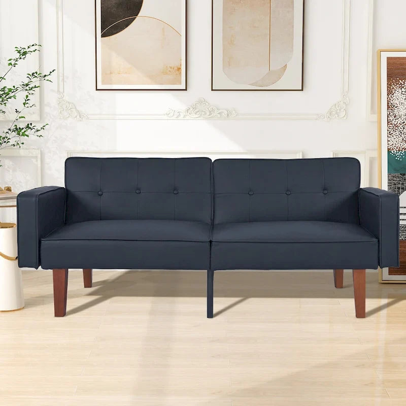 Convertible Memory Foam Futon Sofa Bed - Foldable Daybed Loveseat Sleeper 37
