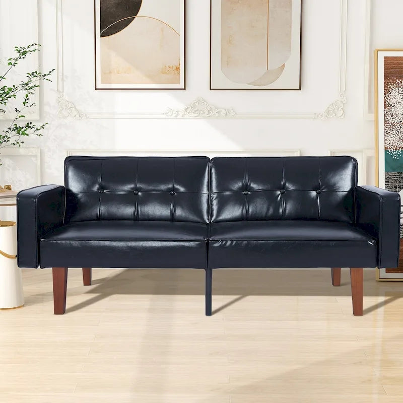 Convertible Memory Foam Futon Sofa Bed - Foldable Daybed Loveseat Sleeper 38