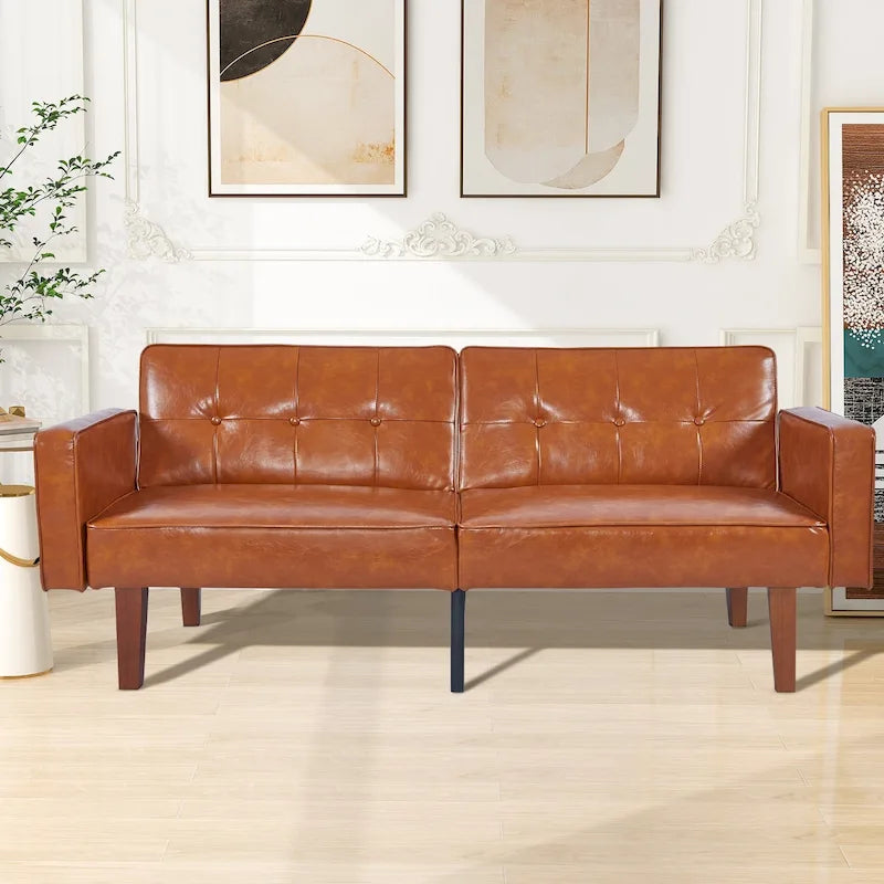 Convertible Memory Foam Futon Sofa Bed - Foldable Daybed Loveseat Sleeper 39