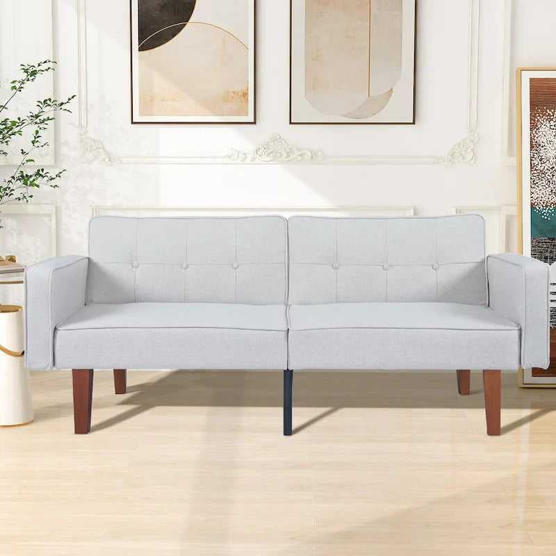 Convertible Memory Foam Futon Sofa Bed - Foldable Daybed Loveseat Sleeper 1