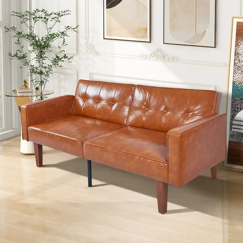 Convertible Memory Foam Futon Sofa Bed - Foldable Daybed Loveseat Sleeper 9