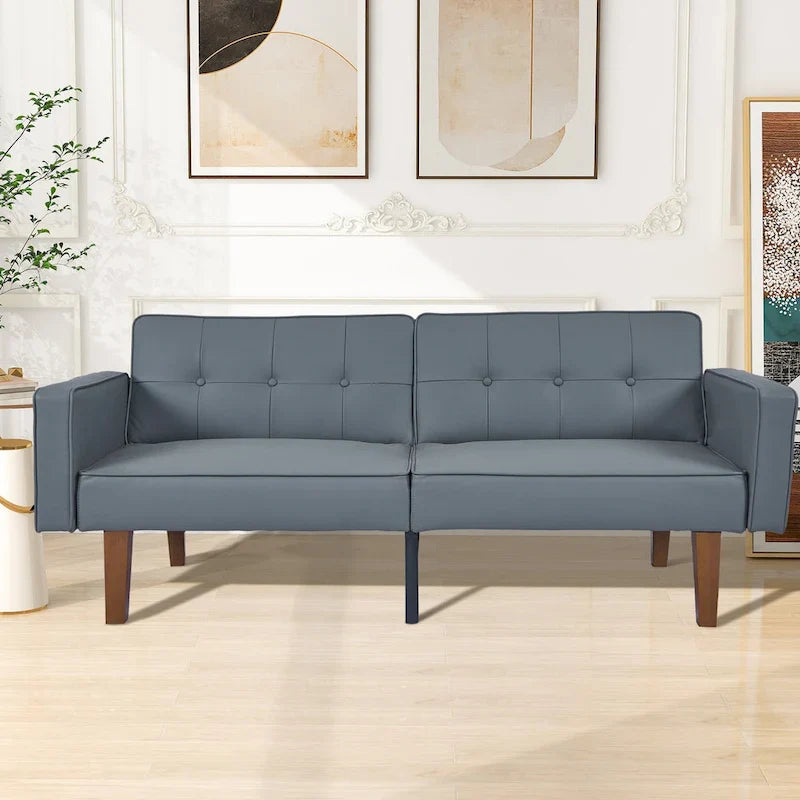 Convertible Memory Foam Futon Sofa Bed - Foldable Daybed Loveseat Sleeper 15