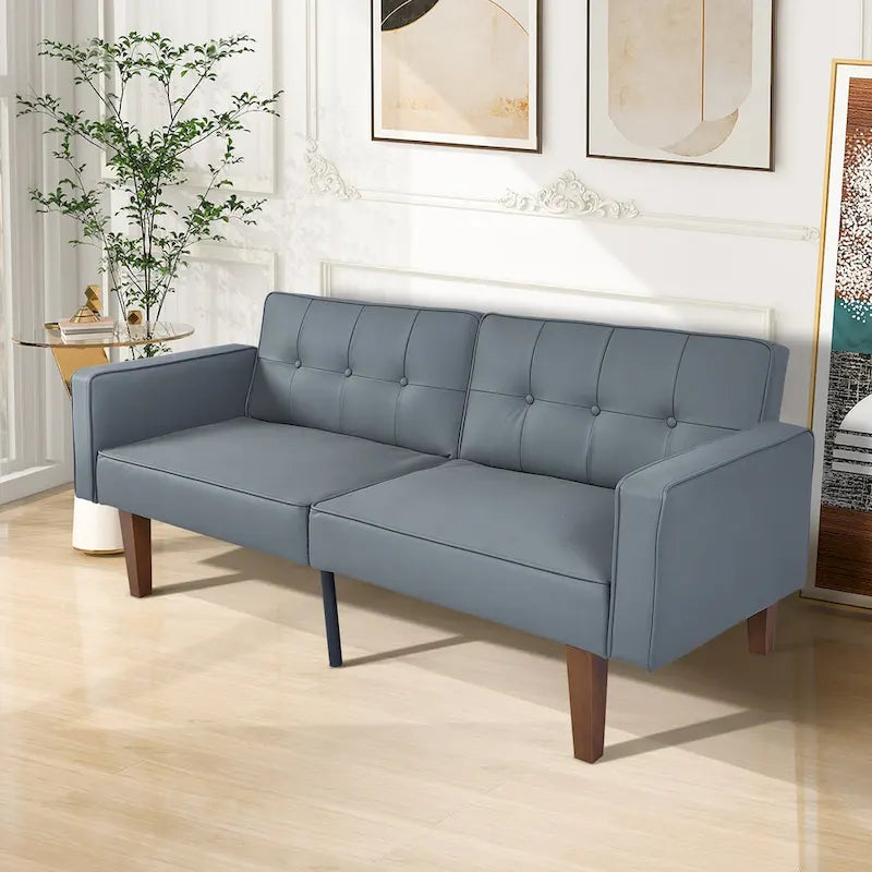 Convertible Memory Foam Futon Sofa Bed - Foldable Daybed Loveseat Sleeper 17