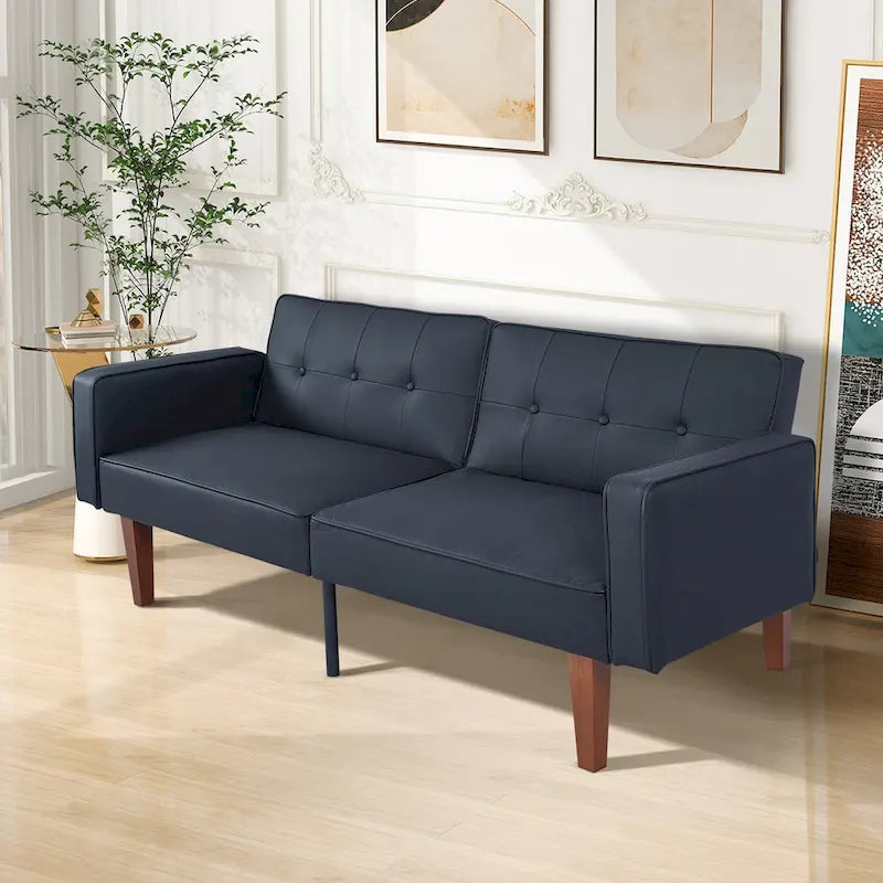 Convertible Memory Foam Futon Sofa Bed - Foldable Daybed Loveseat Sleeper 30