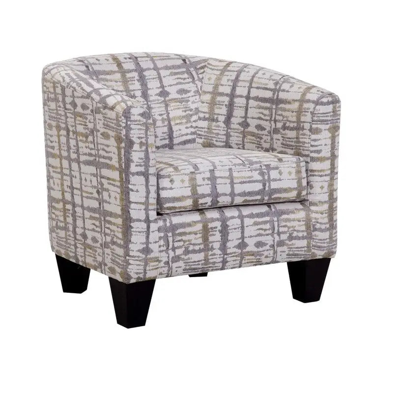Grafton Home Enzo Gold and Grey Splatter Upholstered Accent Barrel Chair 2
