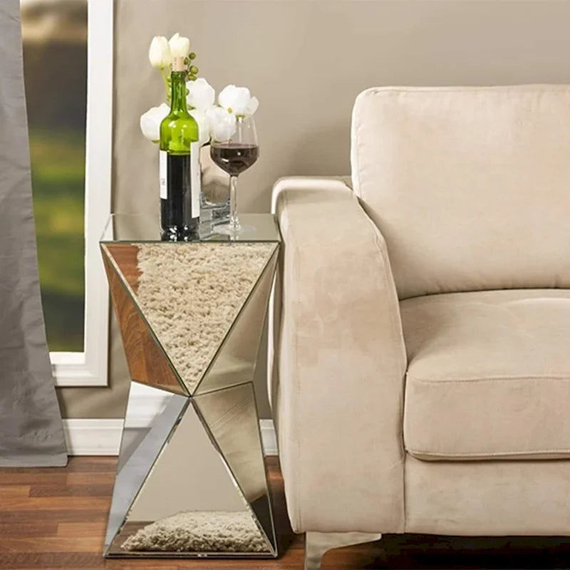 Rebecca Modern Multi-Angle Mirrored Side Table 1