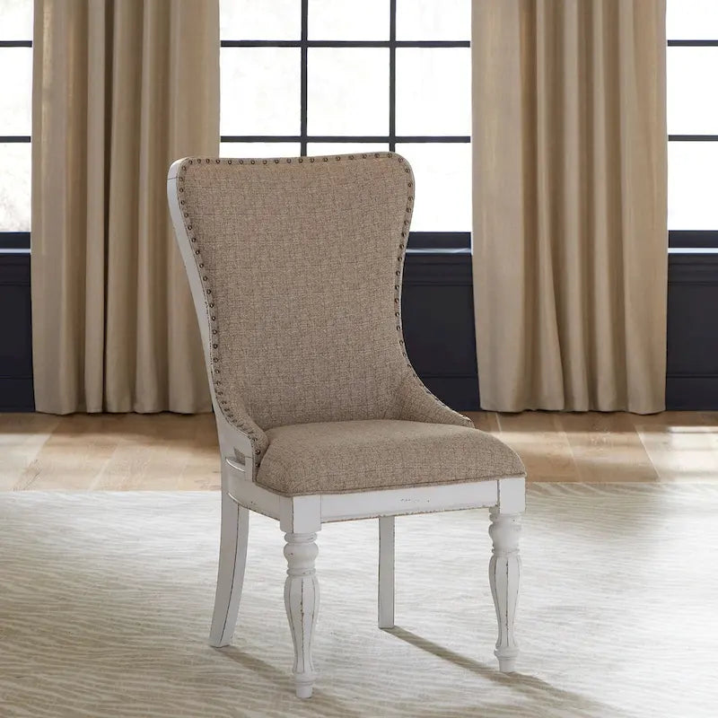 Set of 2 Magnolia Manor Upholstered Wingback Chairs 1