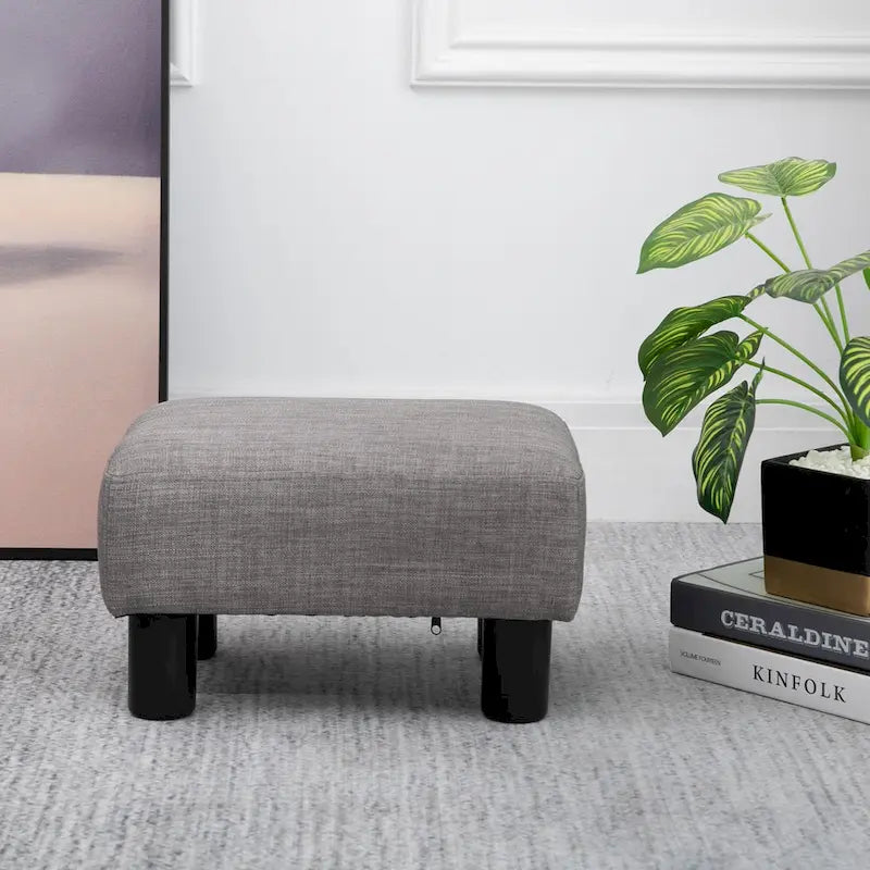 Copper Grove Chaparro Contemporary Linen Footrest Ottoman 8