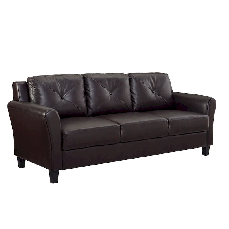 iLounge Harvard Faux Leather Couch 2