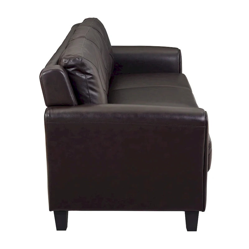 iLounge Harvard Faux Leather Couch 3