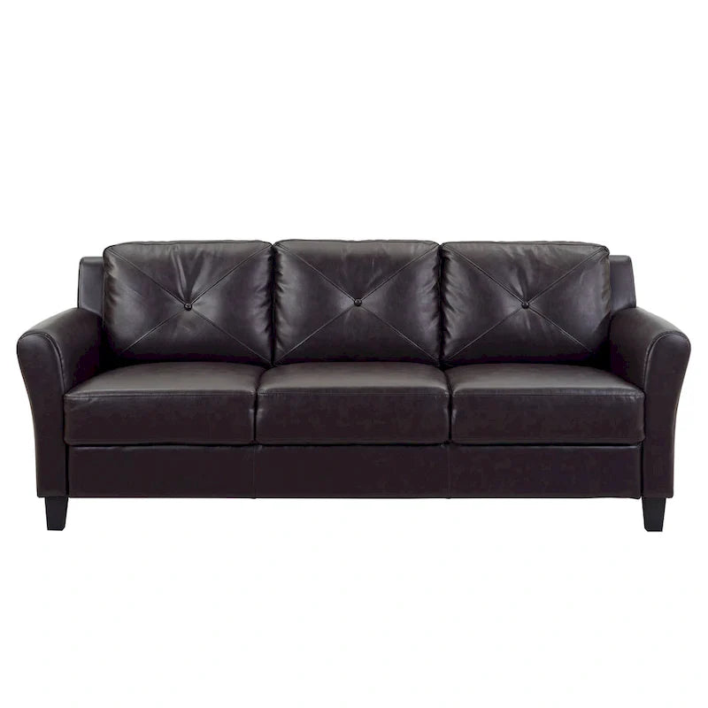 iLounge Harvard Faux Leather Couch 5