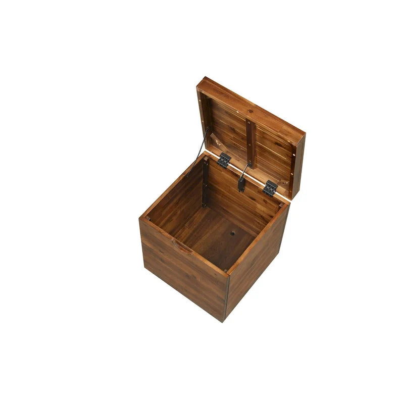Emilia 17.75-Inch Dark Brown Storage Cube Chest 3