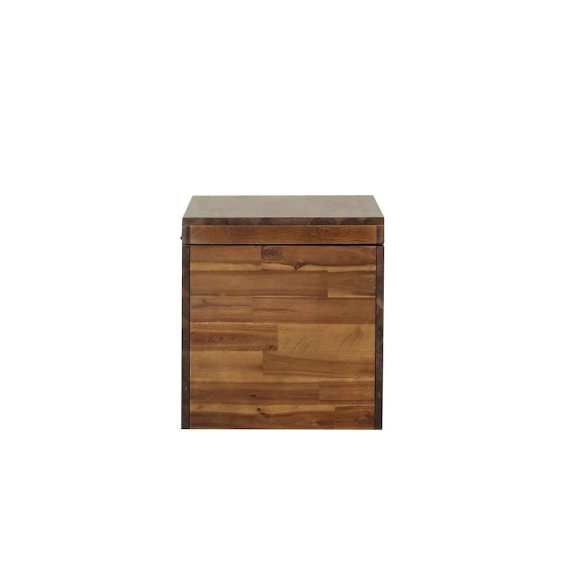 Emilia 17.75-Inch Dark Brown Storage Cube Chest 4