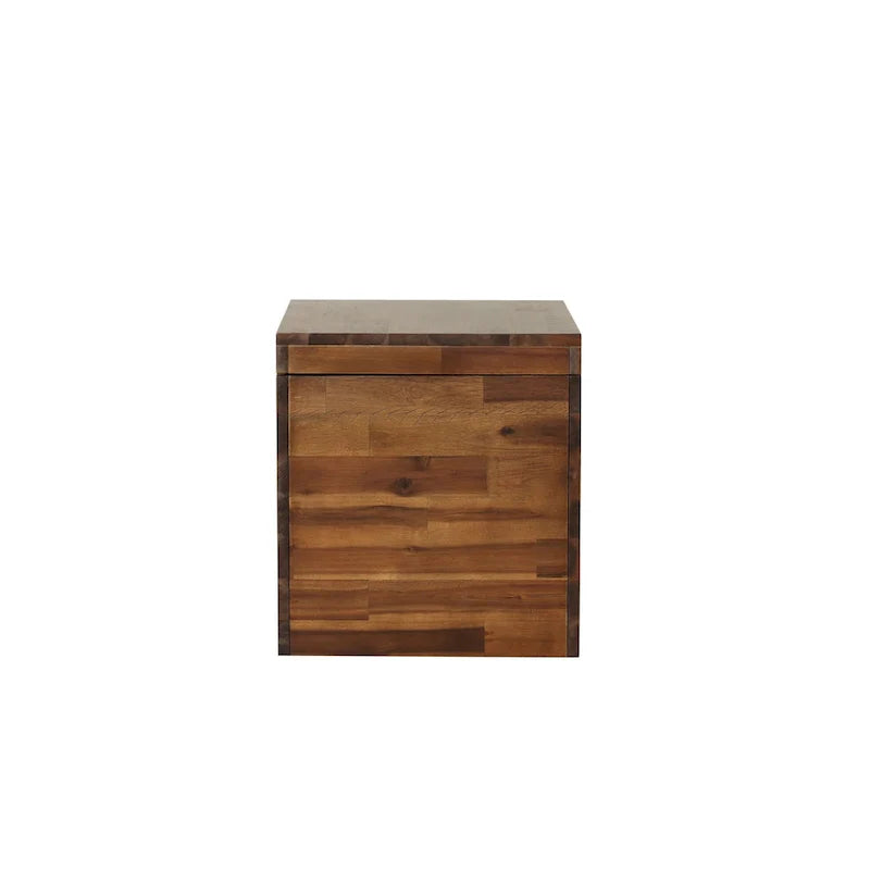 Emilia 17.75-Inch Dark Brown Storage Cube Chest 5