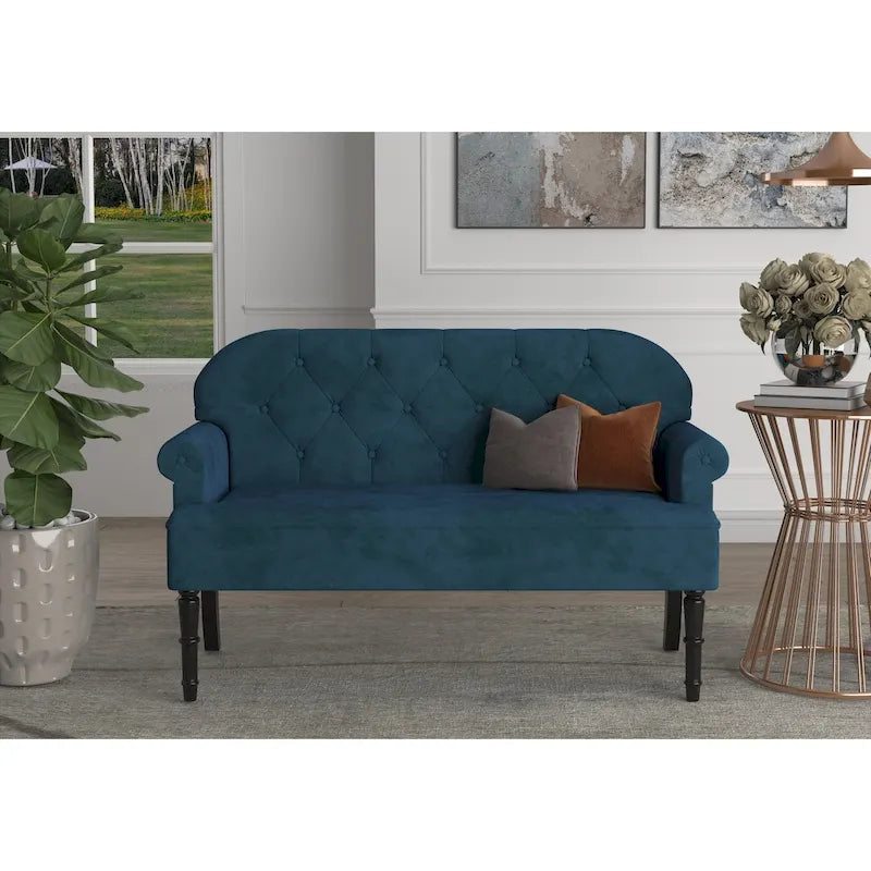 Margherita Upholstered Rolled Arm Loveseat 6