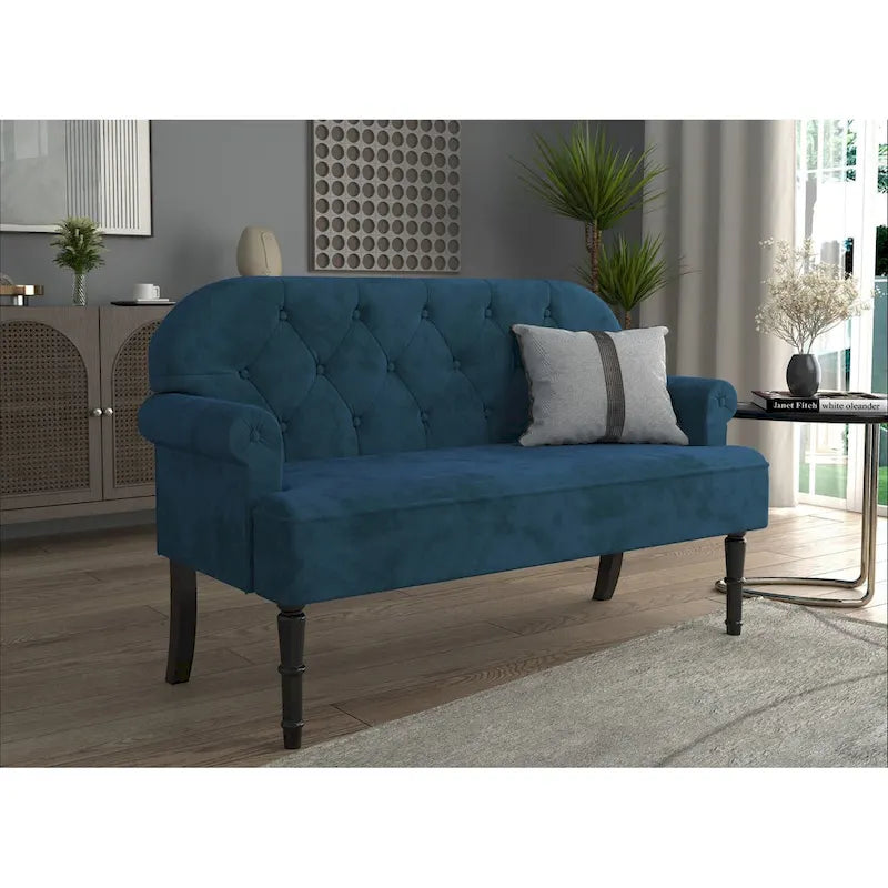 Margherita Upholstered Rolled Arm Loveseat 2