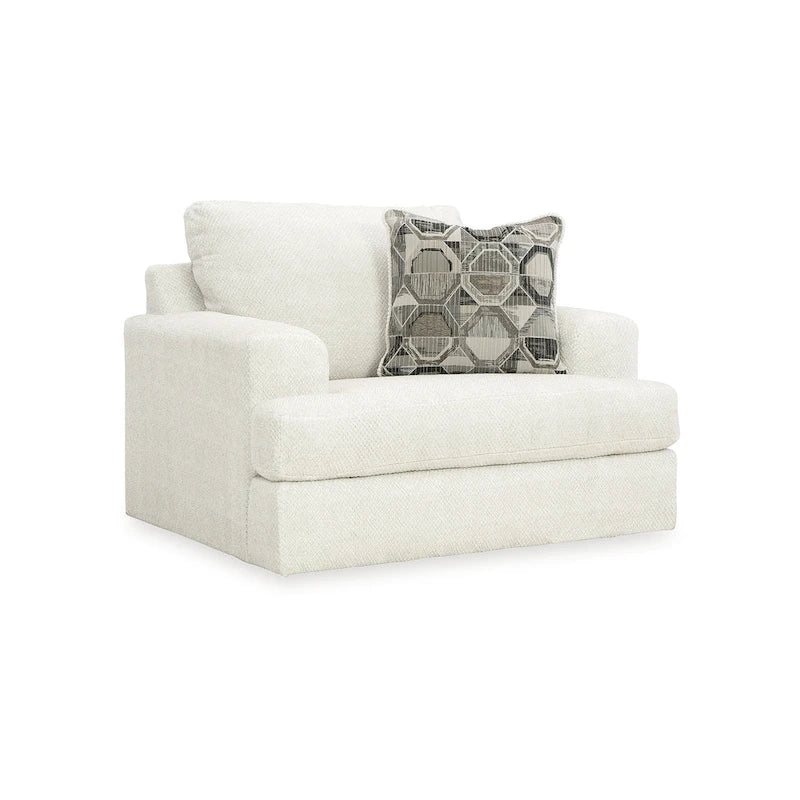 Signature Design by Ashley Karinne Oversized Linen Chair - Dimensions: 51" W x 41" D x 39" H