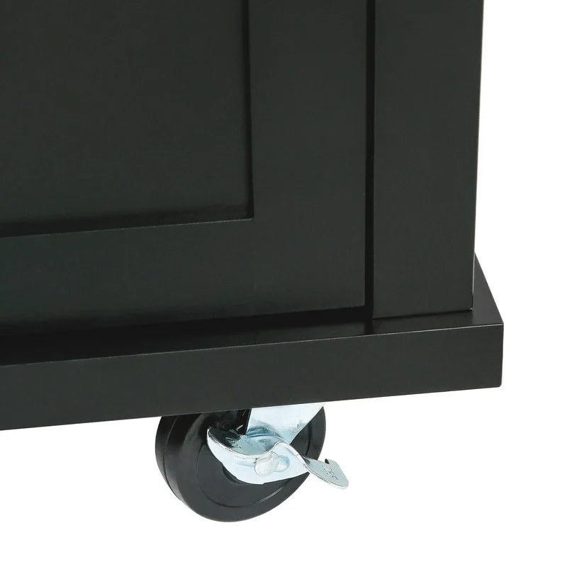 Versatile Drop-Leaf Kitchen Island Cart with 3 Drawers 11